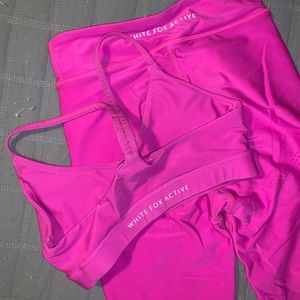 White Fox Active Hot Pink Gym Set